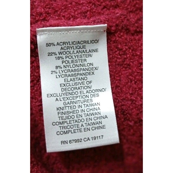 Vintage Dark Pink Sequin Cardigan & Tank Set Women’s M Wool Blend Elegant - Picture 10 of 10